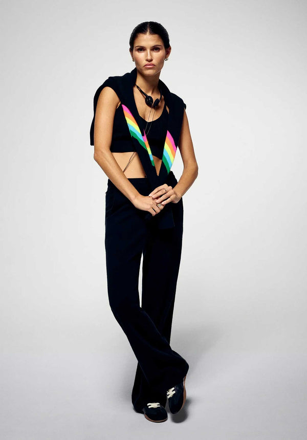 rue madam Pants Permwjo01388 Noir