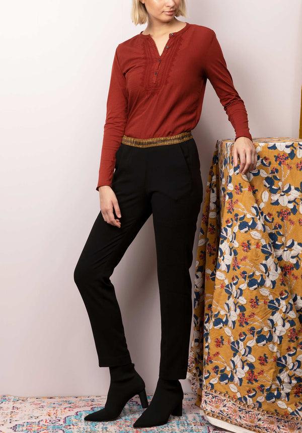 Rue Madam Pants Pirouette Poly 02-Black