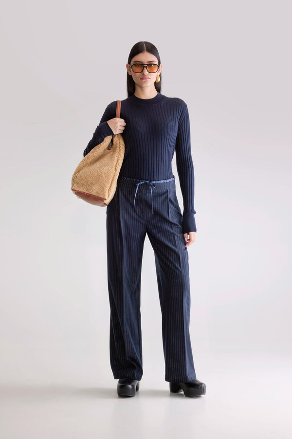 rue madam Pants Turin S0856 Stripe-A