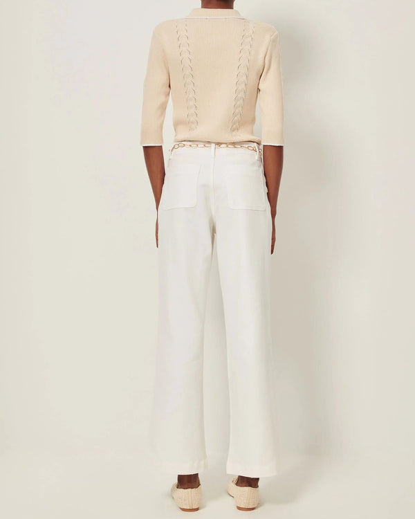 Rue Madam Pants Volta Optical-White