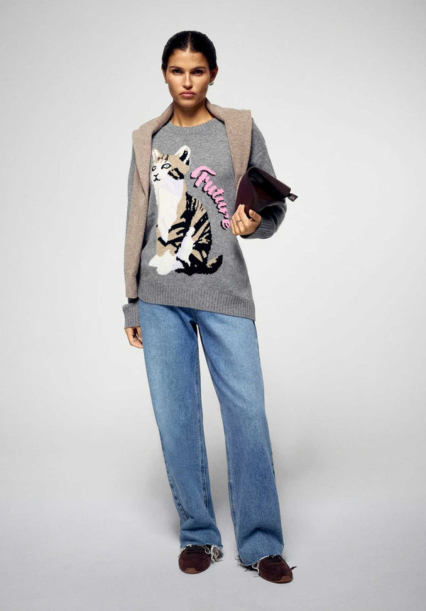 Rue Madam Pullover 2501wpr03293 Gris-Chine-Fonce-H