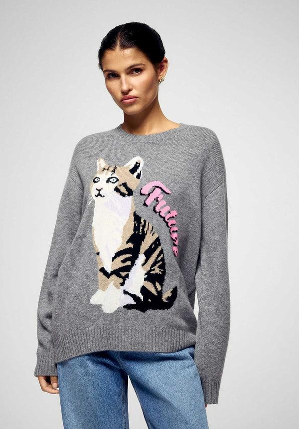 rue madam Pullover 2501wpr03293 Gris-Chine-Fonce-H