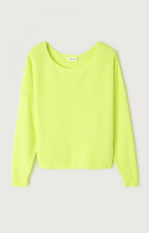 rue madam Pullover Dam225 Jaune-Fluo