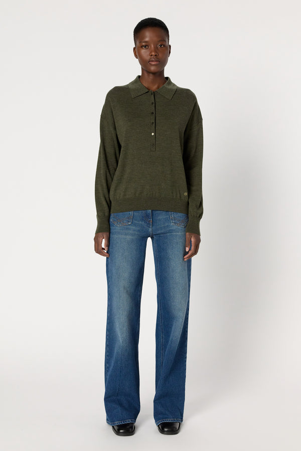 Rue Madam Pullover/vest Dcu04c222 Khaki-Green