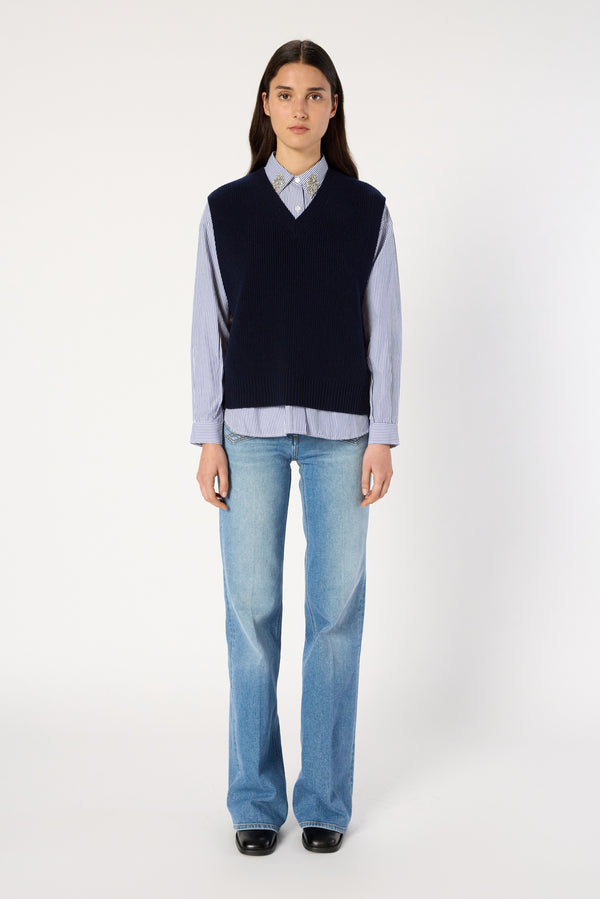 Rue Madam Pullover/vest Dcu06c231 Navy