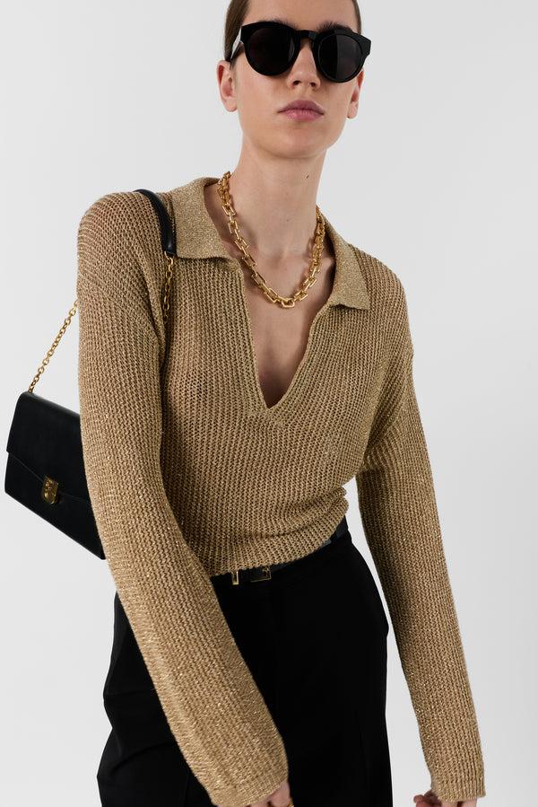 Rue Madam Pullover/vest Ddu22d200 Gold