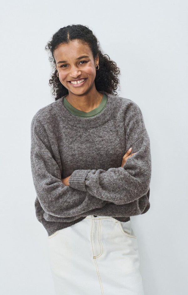 rue madam Pullover Vito18e Acier-Chine