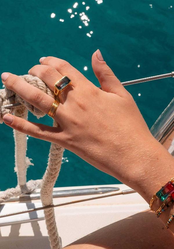 Rue Madam Ring Brpa6 Rose-Aqua