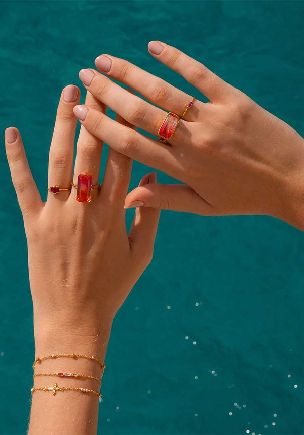 Rue Madam Ring Brpa6 Rose-Aqua