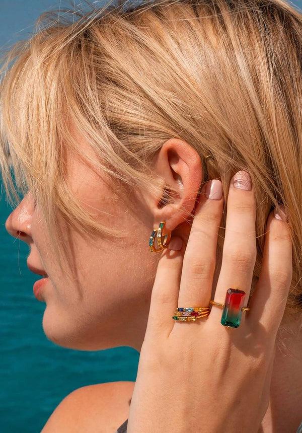 Rue Madam Ring Brpo6 Orange-Fuchsia