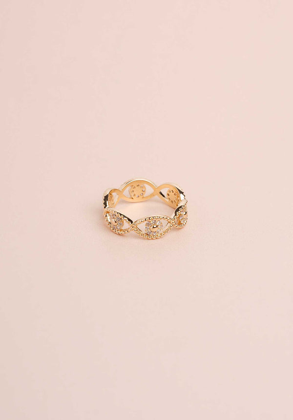 rue madam Ring Eye Zirc Ring Gold