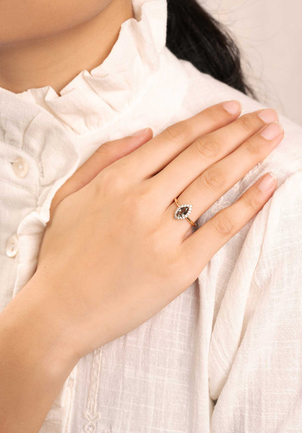 Rue Madam Ring Zirc Stone Eye R Gold