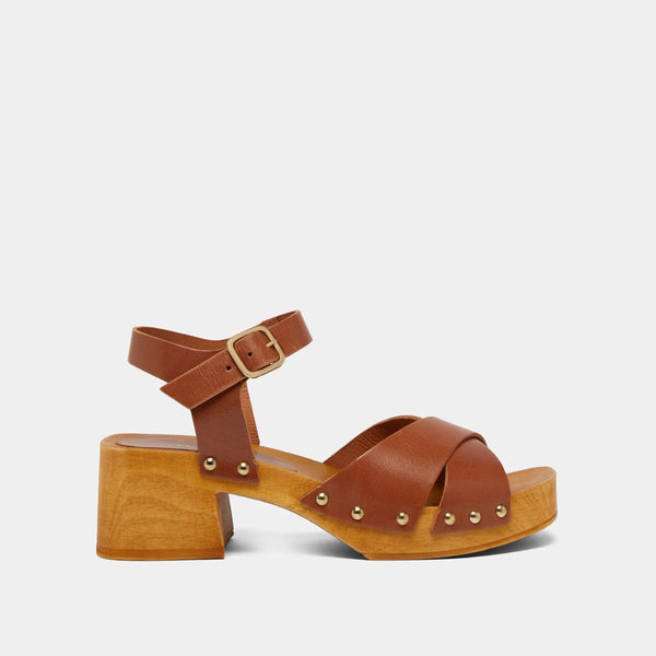 Rue Madam Sandal Mae Bis Cuir Cognac