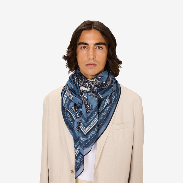 Rue Madam Scarf Ca212re04 Blue