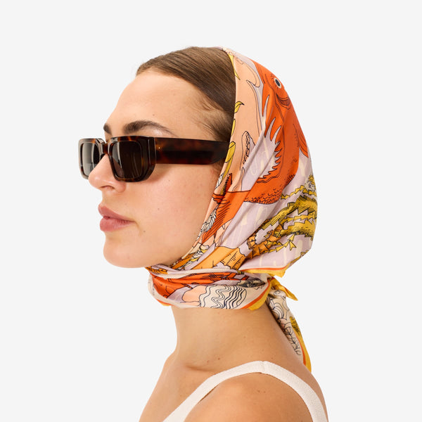 rue madam Scarf Ca21fan41 Powder