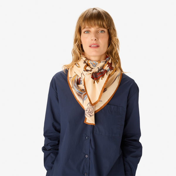 rue madam Scarf Ca221ro00 White