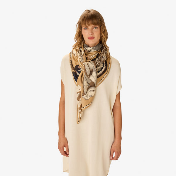 rue madam Scarf Ca222ar02 Natural