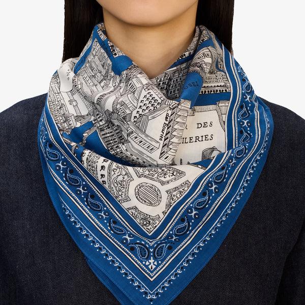 Rue Madam Scarf Ca22lou04 Blue