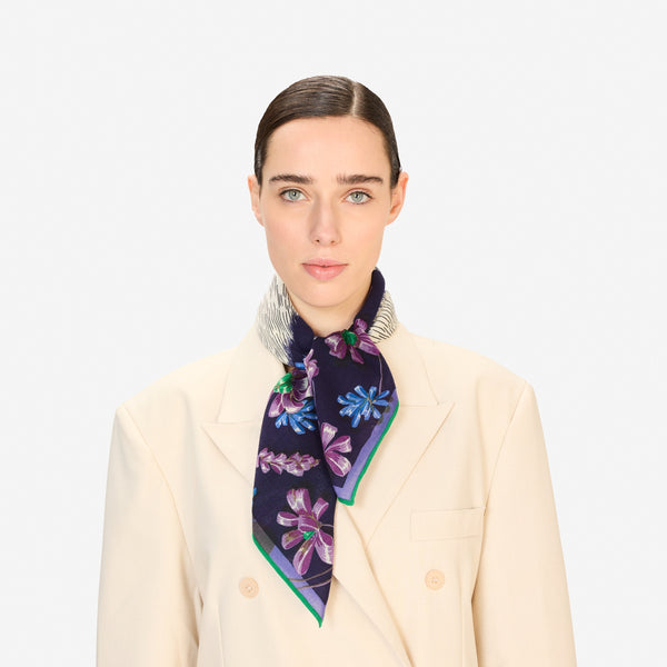rue madam Scarf Ca22tou24 Navy