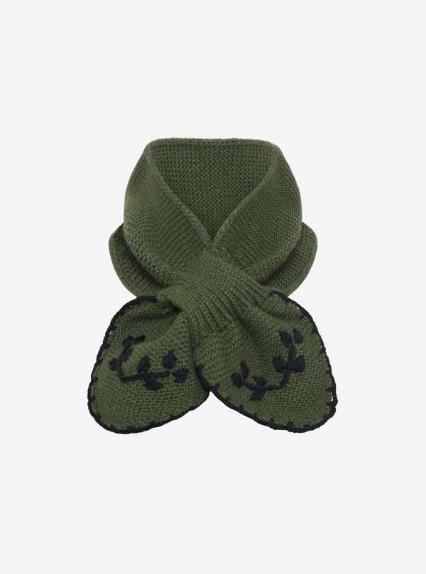 rue madam Scarf Dolce Khaki-Deep-Black