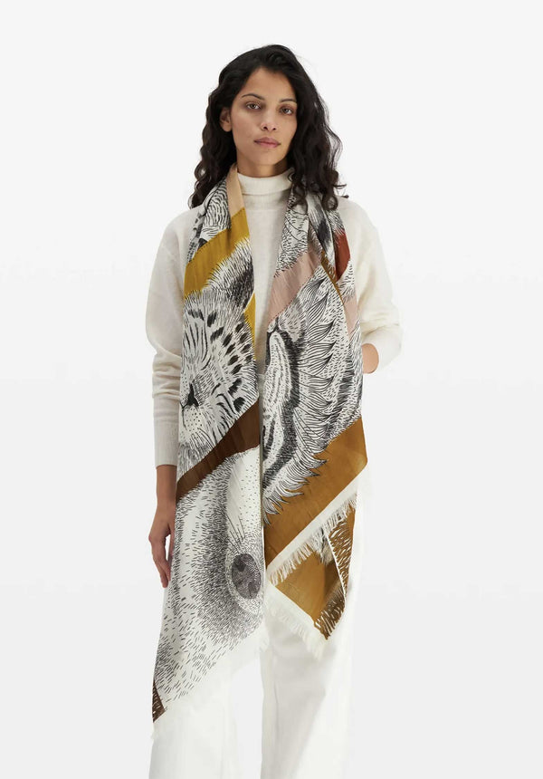 Rue Madam Scarf Et18fr02 Natural