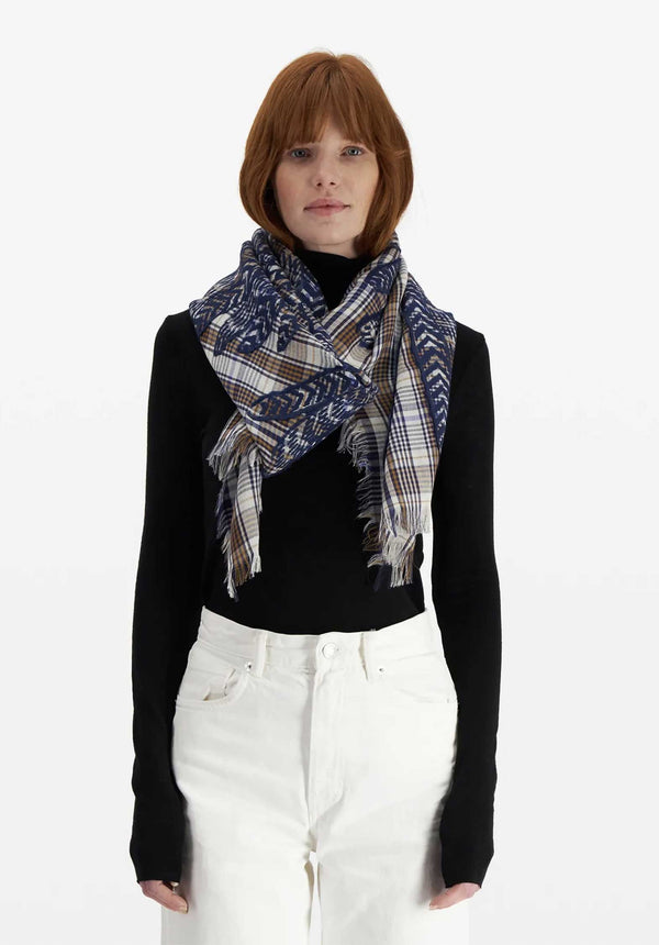 Rue Madam Scarf Et18he24 Navy