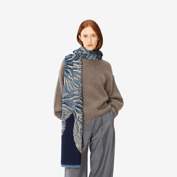 rue madam Scarf Et201fr24 Navy