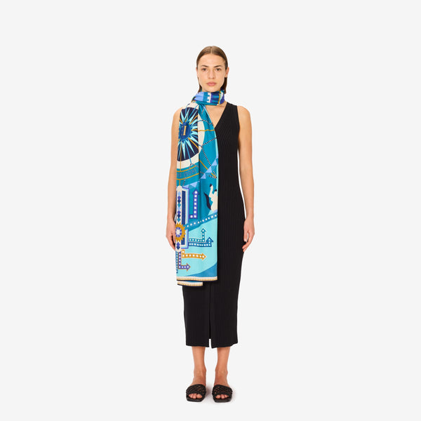 rue madam Scarf Et211ro04 Blue
