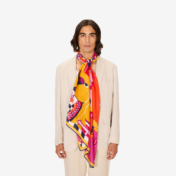 rue madam Scarf Et211ro63 Flamboyant
