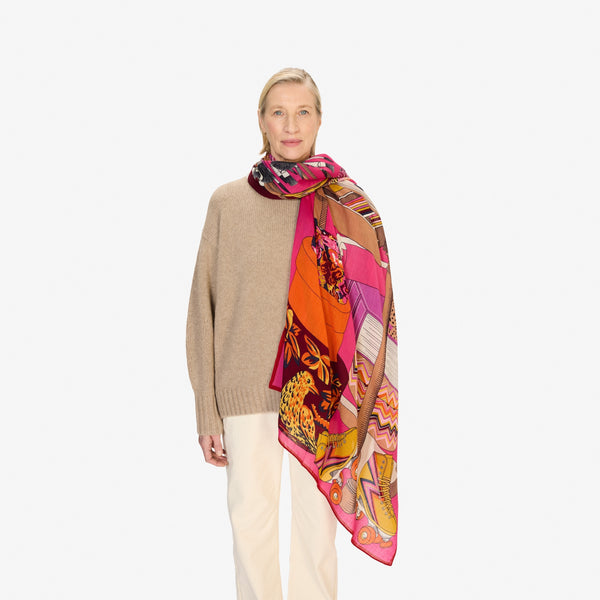 rue madam Scarf Et221at07 Pink