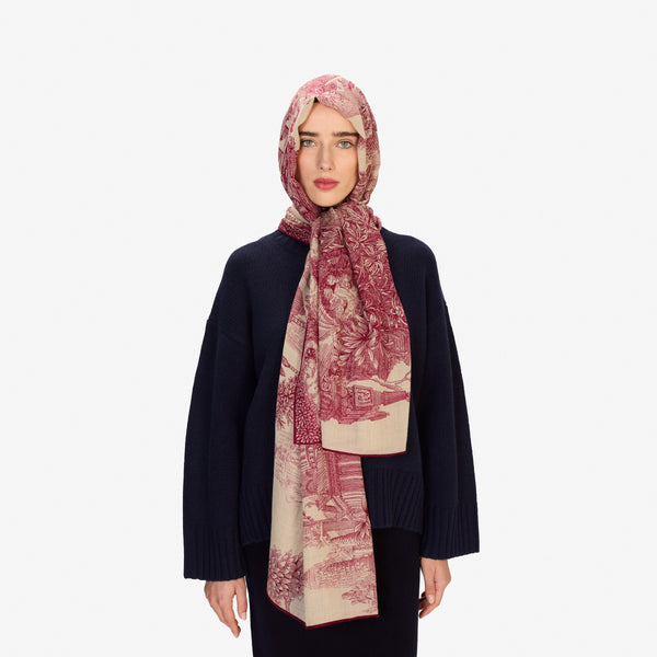 rue madam Scarf Et221pi06 Red