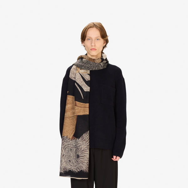 rue madam Scarf Et221to01 Black