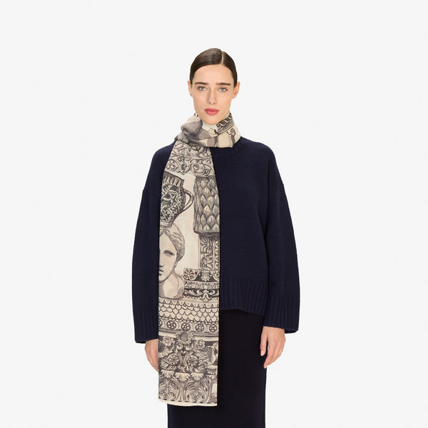 rue madam Scarf Et22arc00 White