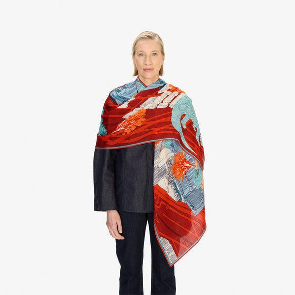 rue madam Scarf Et22veg06 Red
