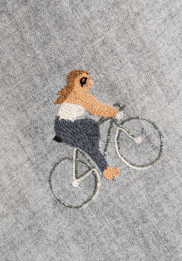 Rue Madam Scarf Hand Bycycle Mot Light-Grey