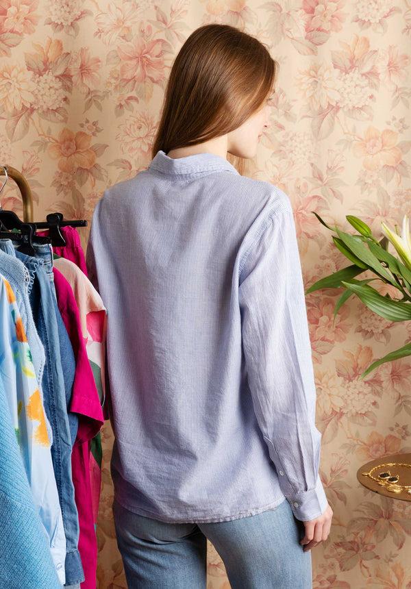 Rue Madam Shirt 1eva94-v09116 Blanc-Bleu