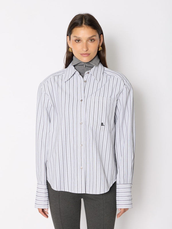 Rue Madam Shirt 21clea Grey-Stripes
