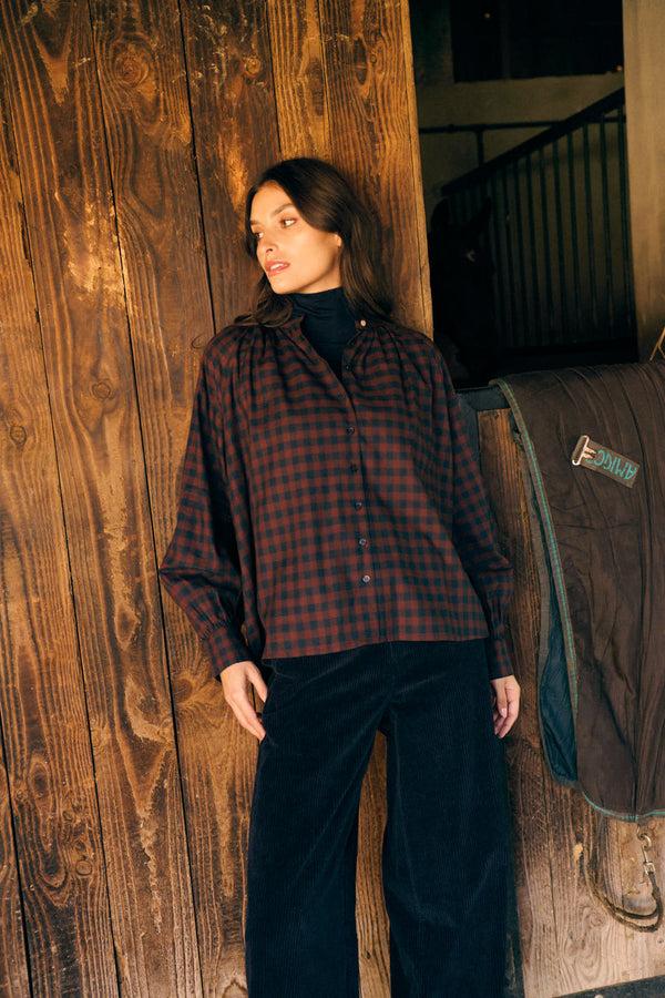 Rue Madam Shirt 225tea Carreaux Noisette