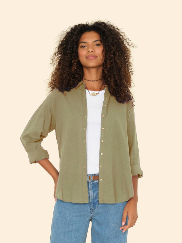 Rue Madam Shirt Beau Shirt Dark-Seagrass