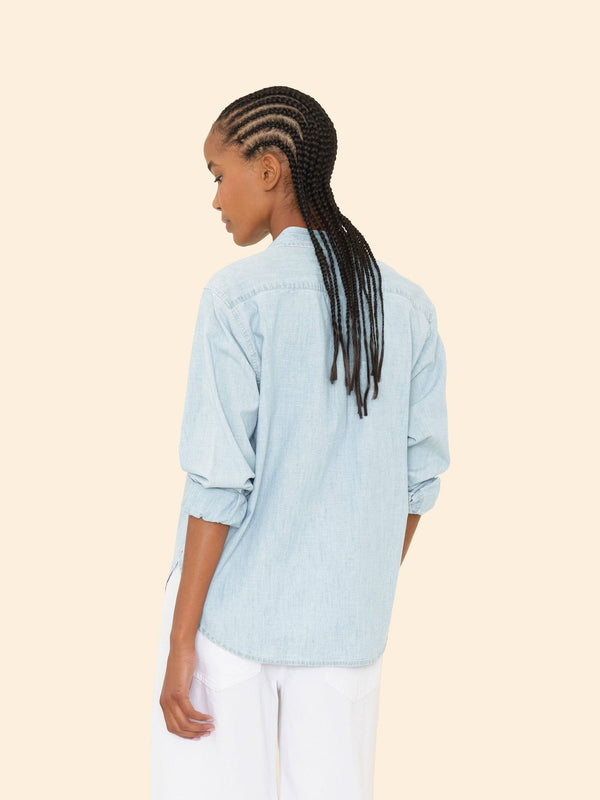 Rue Madam Shirt Beau X5dch111 Air-Blue