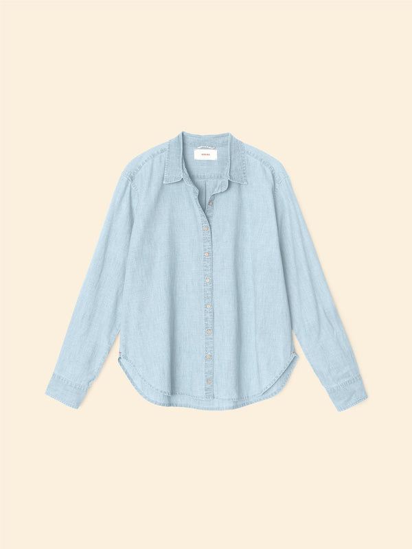 Rue Madam Shirt Beau X5dch111 Air-Blue
