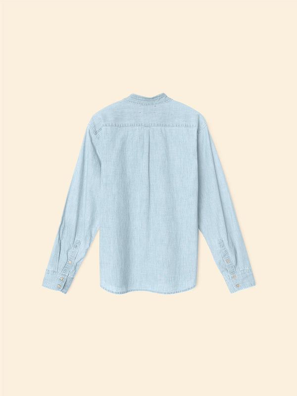 Rue Madam Shirt Beau X5dch111 Air-Blue