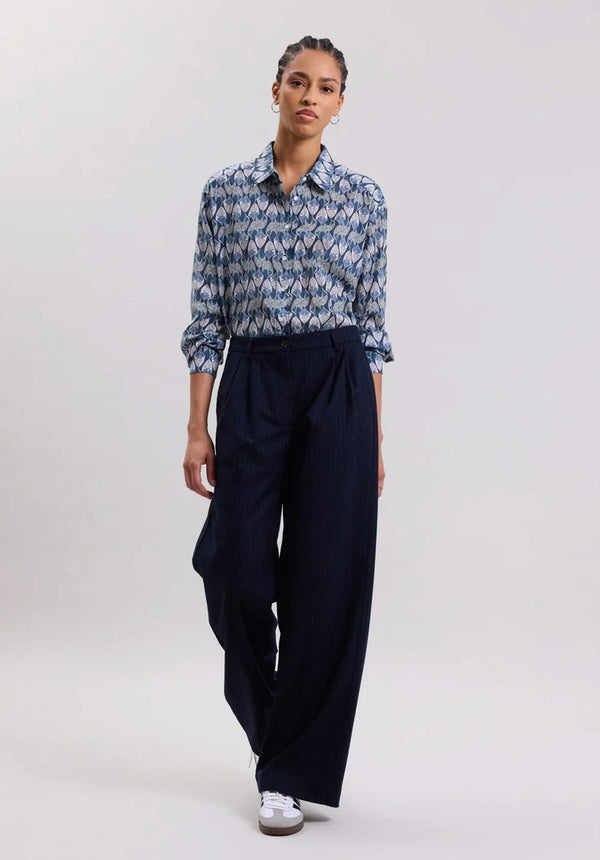 Rue Madam Shirt Cinema Bcce621 Petrol-Blue