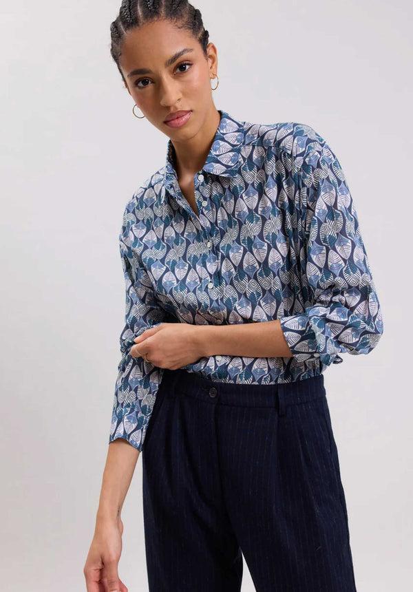 Rue Madam Shirt Cinema Bcce621 Petrol-Blue