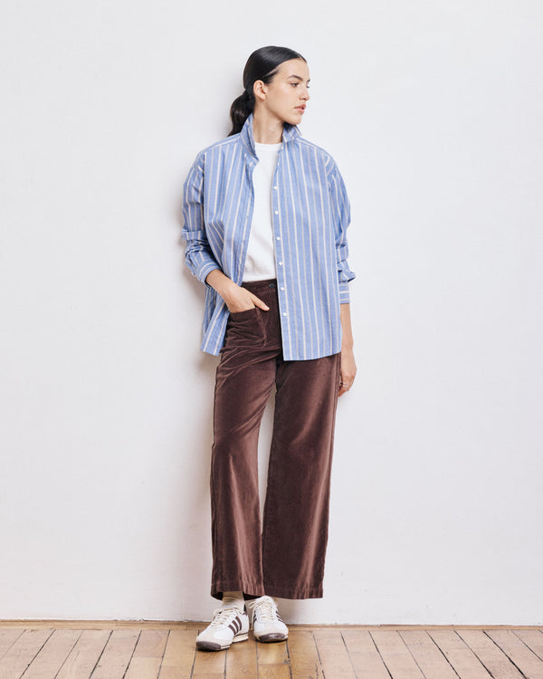 Rue Madam Shirt Cinema Bech635 03-Blue-White-Ocher