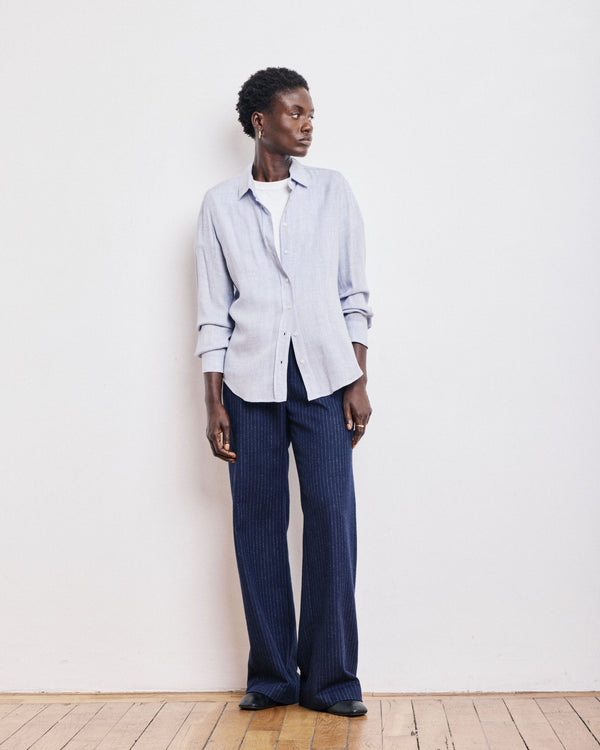 Rue Madam Shirt Coraz Becm632 02-Mixed-Blue