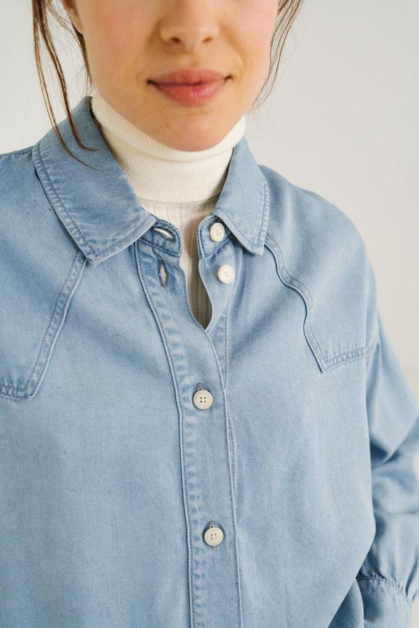 Rue Madam Shirt Emi Bleach Bleu-Indigo