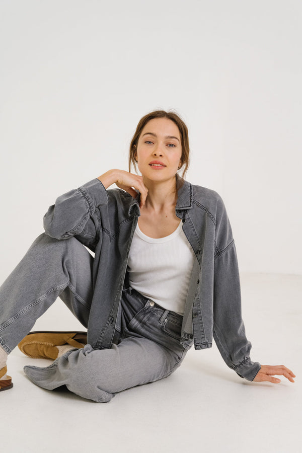 Rue Madam Shirt Emi Brume Noir-Denim