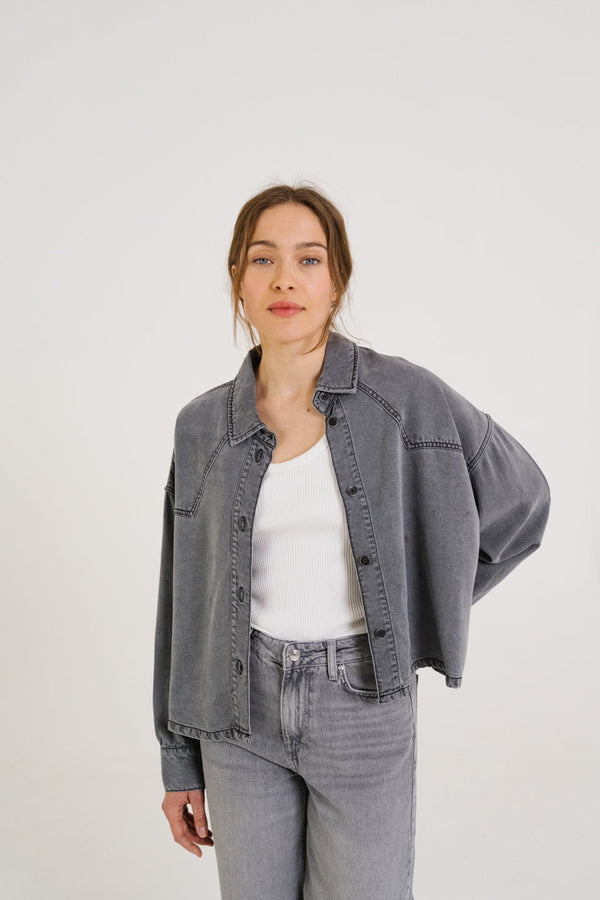 rue madam Shirt Emi Brume Noir-Denim
