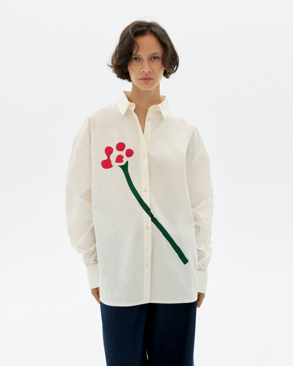 rue madam Shirt Juana Flower Tm White